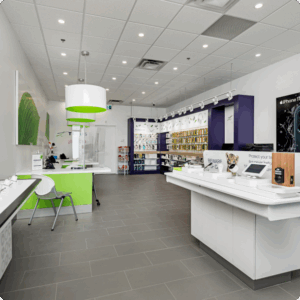 Retail store renovation with new lighting, flooring, and signage by expert commercial remodelers in New Jersey.
